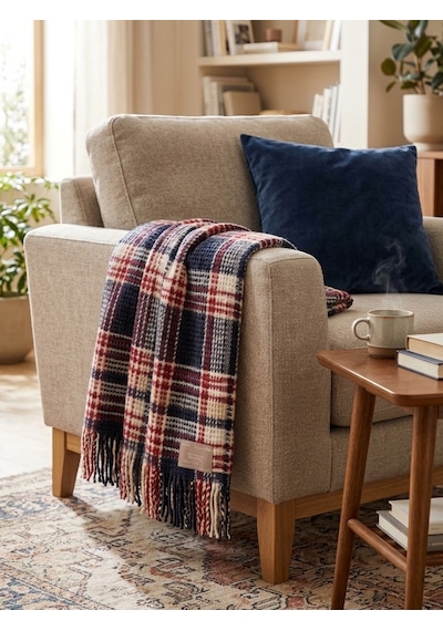Dinarsucozylifetvbattaniyesi 130x 170 Plaid Lacivert