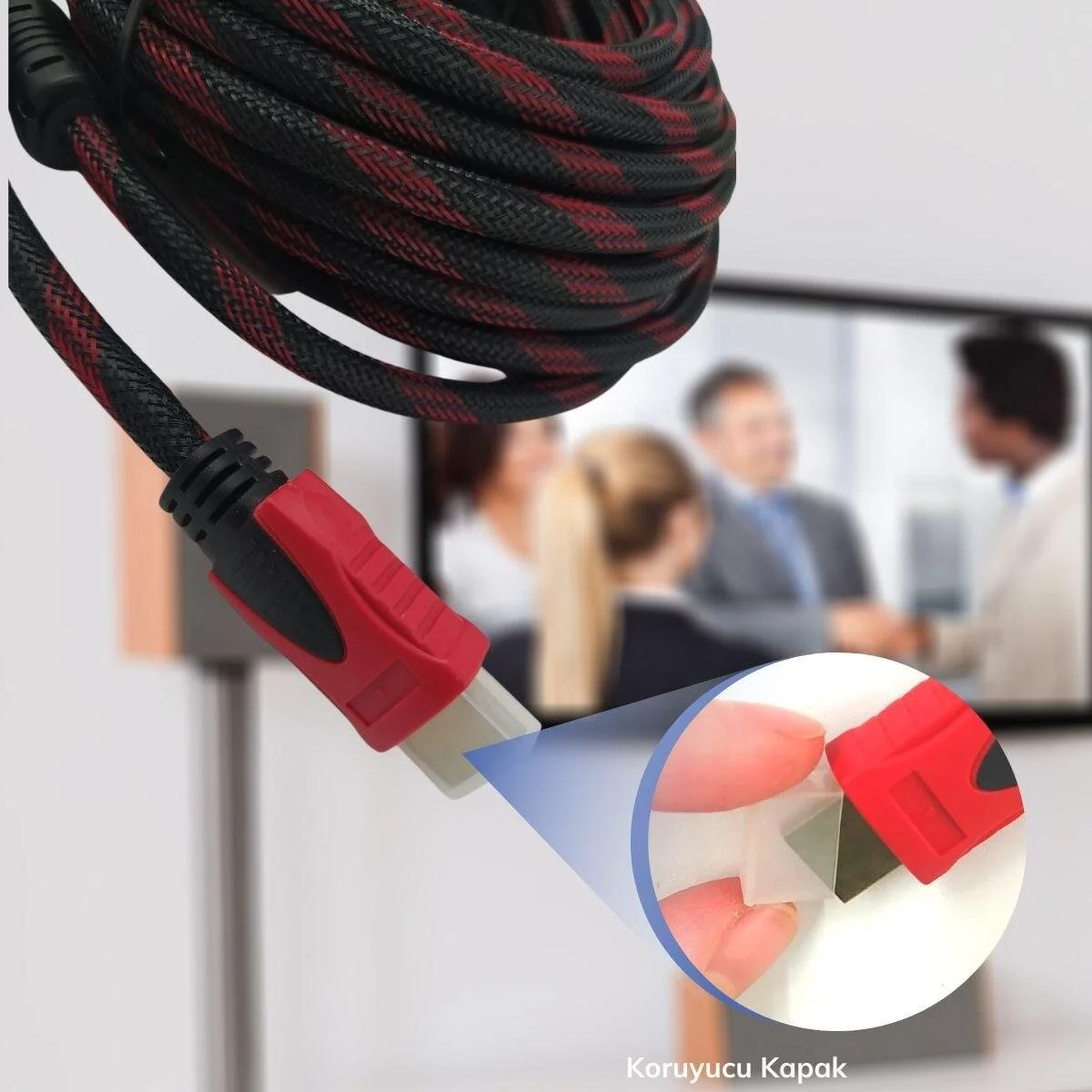 10 Metre 10m Hdmı Kablosu 1.4b 3d Full Hd 1080p Ara Bağlantı Erkek-erkek Modern Sargılı Örgülü Hdmi Görüntü Kablosu 001