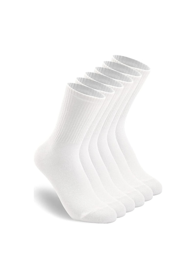 Sockingen 6 Parça Tenis Çorabı Fitilli Beyaz Unisex Beyaz