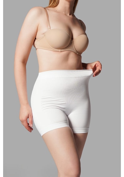 Fit Women Push Up Seamless Dikişsiz Popo Kısa Paçalı Korse 2064 Beyaz