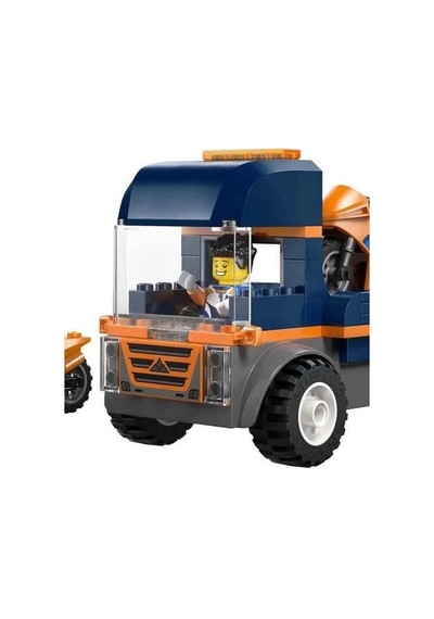 Motosiklet Taşıyıcı Kamyon Yapım Seti 88 Parça 2 Figürlü 4 Yaş Üzeri Çocuk Oyuncağı Bx-316365