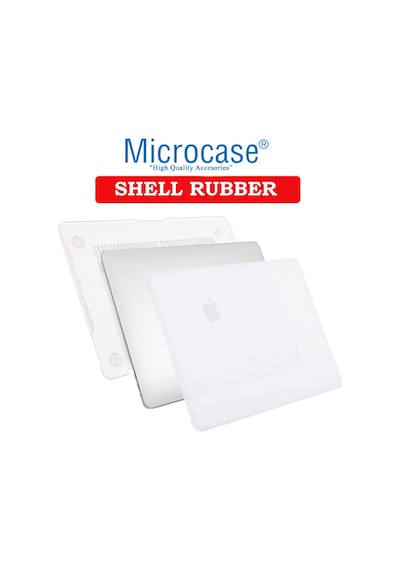 Apple Uyumlu MacBook Air 13 M1 Chip A2337 Shell Rubber Kılıf - Şeffaf