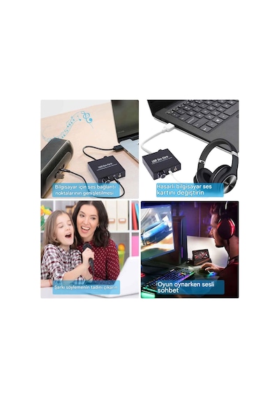 Usb Sound Card Playstation Uyumlu Ses Kartı Ps4 Ps5 Uyumlu Ses Kartı