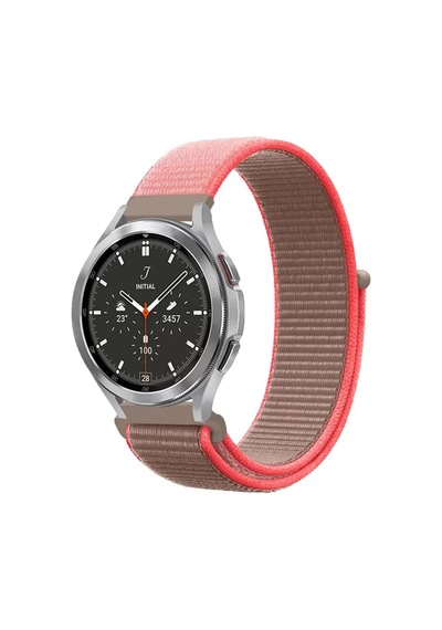 Newface Watch 22mm Hasırlı Cırtcırtlı Kordon - Pembe Diğer