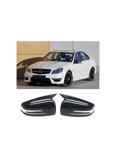 Mercedes C Serisi W204 Batman Ayna Kapağı Piano Black 2007-2013