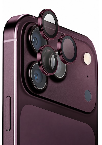 İphone 18 Pro / İphone 18 Pro Max Uyumlu Kamera Lens Koruyucu Bordo