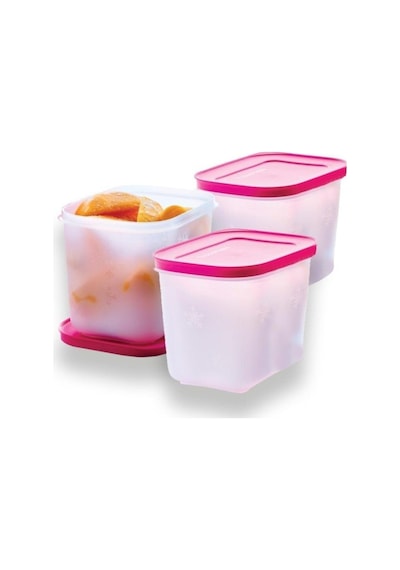 Tupperware Alaska 1.1 Saklama Kabı Pembe 3'lü