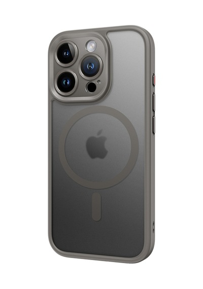 Rock Apple Uyumlu iPhone 16 Pro Max Anti-drop Lens Korumalı Magsafe Kılıf Gri