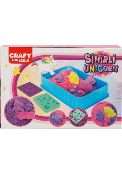 Crafy Oyun Kum Seti Unicorn Pembe Mor 2x125