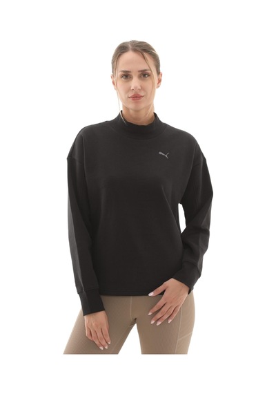 688152-01 Puma Her Relaxed Crew Fl Kadın Sweatshirt Siyah 688152-01 SiYAH