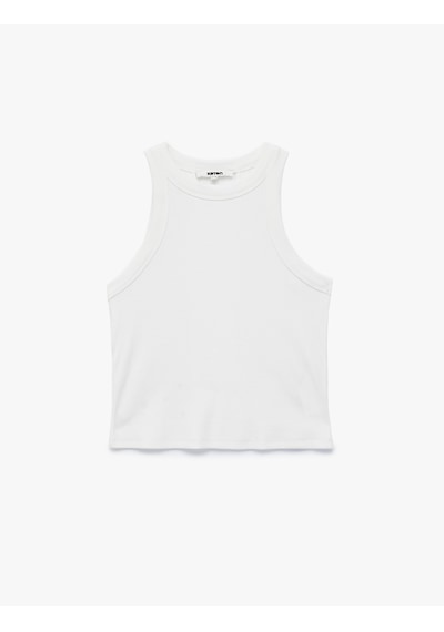 Koton Slim Fit Arkası Dantel Detaylı Kolsuz Halter Yaka Atlet Bluz Kırık Beyaz 6sak10500ek Ekru Koton Slim Fit Arkası Dantel Detaylı Kolsuz Halter Yaka Atlet Bluz Kırık Beyaz 6sak10500ek Ekru