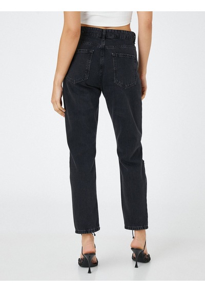 3SAL40063MD Koton Kadın Jean Pantolon SİYAH Siyah