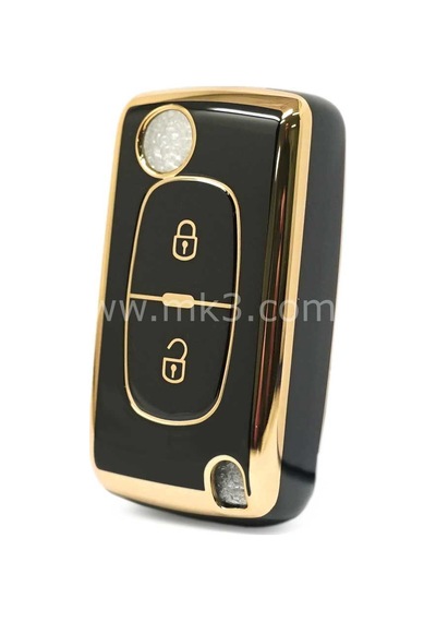 Peugeot Uyumlu 207 308 406 407 3008 5008 Partner Anahtar Kılıfı Siyah