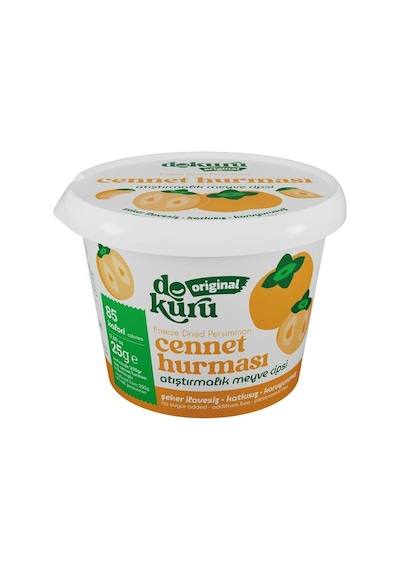 Dokuru Cennet Hurması Kuru Meyve Cipsi - Dondurularak Kurutulmuş Freeze Dried Çıtır Trabzon Hurması 15 G