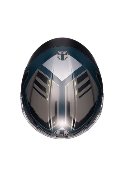 Agv K6 S Mplk Enhance Matt Grey Yellow Fluo Kapalı Kask Siyah