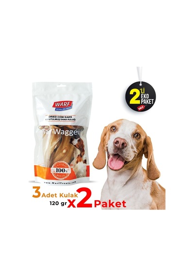 Kurutulmuş Dana Kulağı 3'lü 120 Gr X 2 Paket