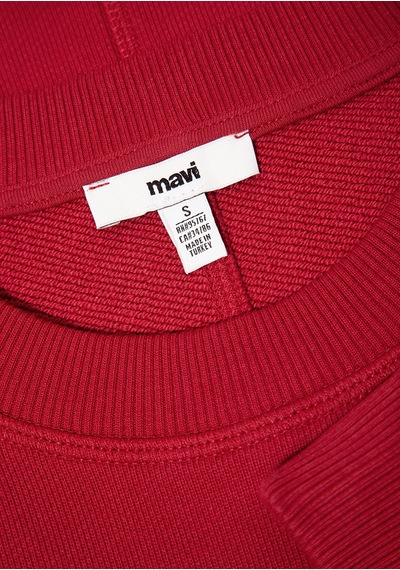 Mavi - Mavi Denim Baskılı Kırmızı Sweatshirt 1s10525-70424 Kırmızı