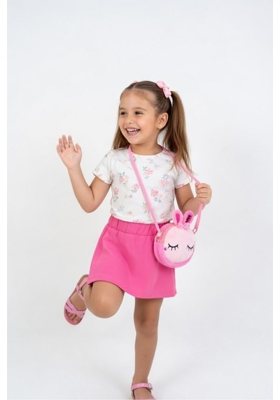 Mollycrush Sevimli Pembe Tavşan Kulaklı Peluş Çocuk Cüzdan Yumuşak Şirin Aksesuar Çanta