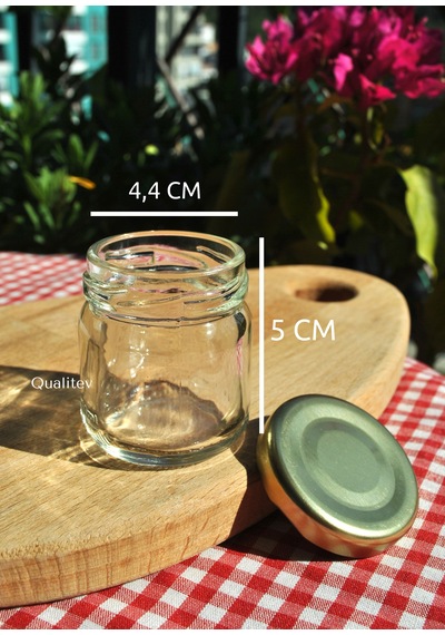 6'lı 40 Ml Mini Cam Kavanoz Numune, Mama, Reçel, Düğün Ve Kına