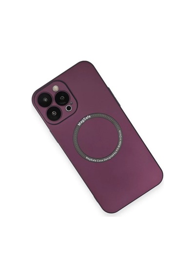 Newface Apple İphone 14 Pro Kılıf Jack Magneticsafe Lens Silikon - Mürdüm