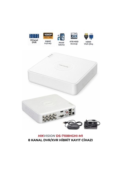 Ds-7108hghı-m1 8 Kanal Dvr Koaksiyel Ses Destekli