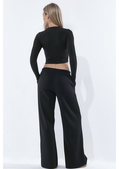 Hiccup Geniş Jogger Pantolon Siyah