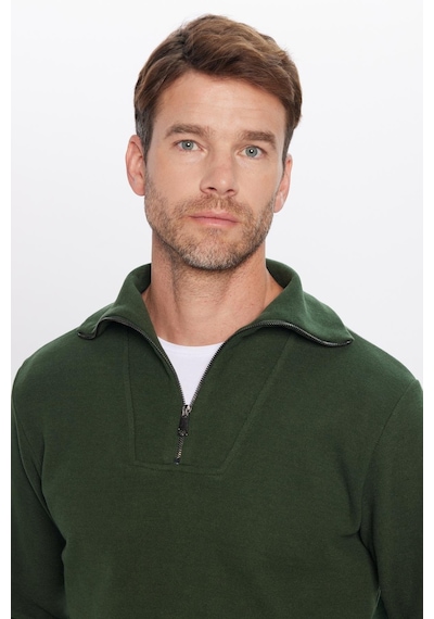 Tudors Unisex Relax Fit Rahat Kesim Fitilli Desenli Pamuklu Yarım Fermuarlı Yeşil Dik Yaka Sweatshirt-31990 Yeşil Tudors Unisex Relax Fit Rahat Kesim Fitilli Desenli Pamuklu Yarım Fermuarlı Yeşil Dik Yaka Sweatshirt-31990 Yeşil