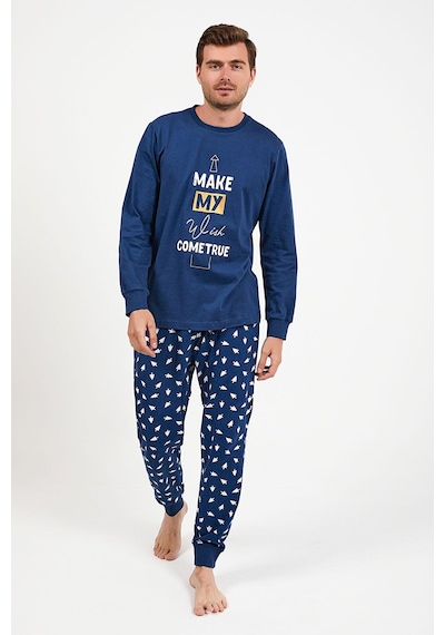Rolypoly Roly Poly 2996 Pure Love Little Sweet Erkek Uzun Kol Pijama Takım İndigo