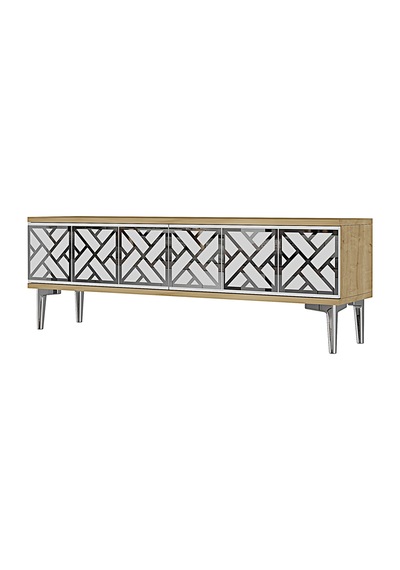 Tsa1238dbs Arex Tv Sehpası Safirmeşe-beyaz-silver 120cm