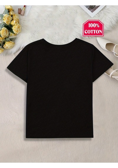 Uyguntarz Çocuk Canavarlar Baskılı Tasarım Tshirt Siyah