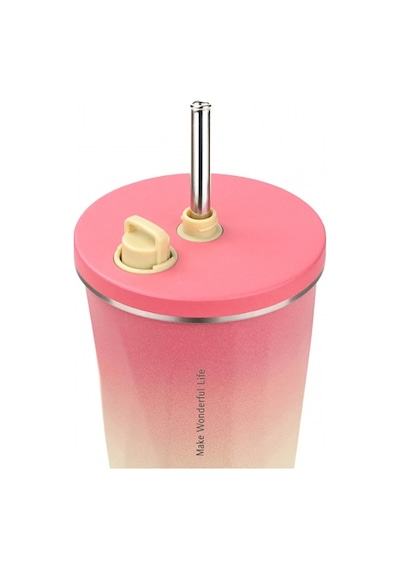 Tyeso Candy Tumbler Vakumlu Paslanmaz Çelik Termos 600 ML - Gri