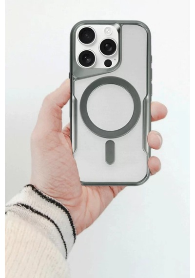 Newface Apple İphone 14 Pro Kılıf Boyi Magsafe Silikon Kapak - Siyah