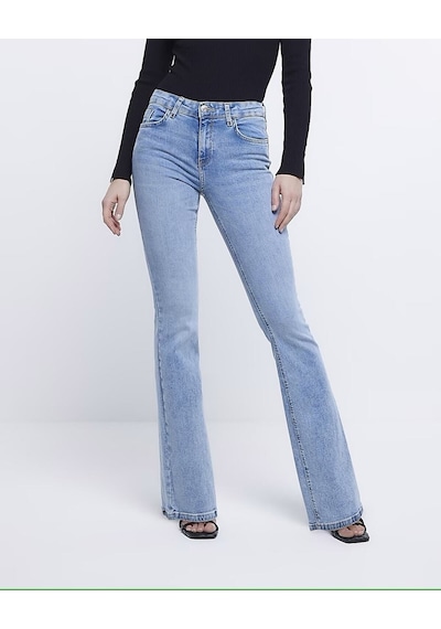 Lavajeans Kadın Yüksekbel Ispanyol Paça Pantolon Buz Kar1122 Buz Mavi