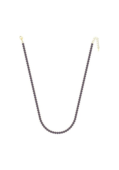 Merano Design 5mm Lila Su Yolu Gold Kolye Lila