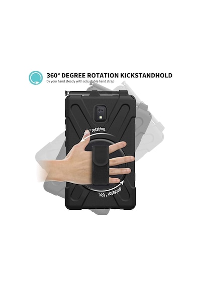 Samsung Galaxy Uyumlu Tab Active 3 T577 Tablet Kılıfı Defender Askılı Tank Zırh Silikon Yüksek Koruma Kılıf