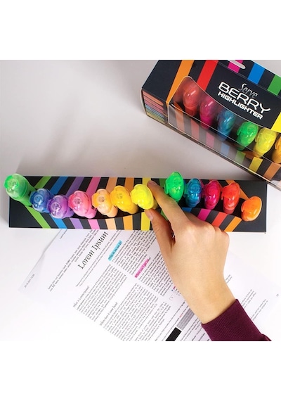 Serve Berry Fosforlu Kalem 12 Renkli Set Sv-Brfk12Ktfrps Çok Renkli