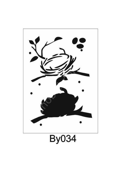 Boyutlu Desen Stencil Şablon 21X30 By-034