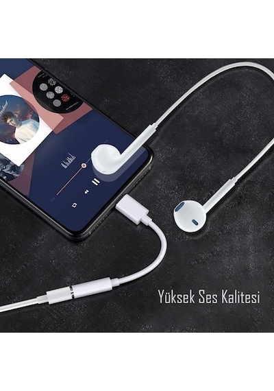 Type-C Aux Dönüştürücü Aparat 3.5Mm Aux Kablo Otg Type-C Aux Dönüştürücü Aparat 3.5Mm Aux Kablo Otg