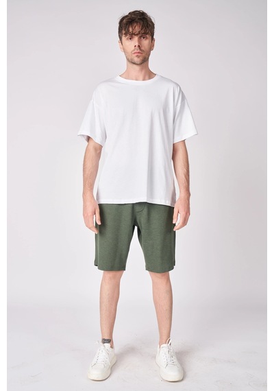 Defys Erkek Dokulu Oversize Bermuda Haki - 632427934 Haki