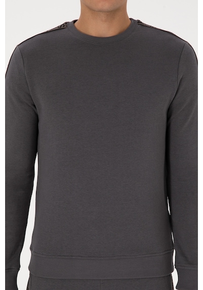 U.S. Polo Assn. Erkek Regular Fit Bisiklet Yaka Gri Sweatshirt 50316363-VR024