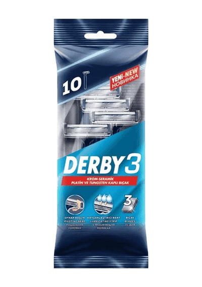 5 Adet Derby Samurai 3 Bıçak Tıraş Bıçağı 10'lu