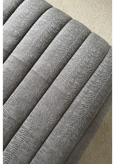 Velmira Jakarlı Kadife Elyaf Dolgulu Yatak Örtüsü 240x240 Cm Gri Gri