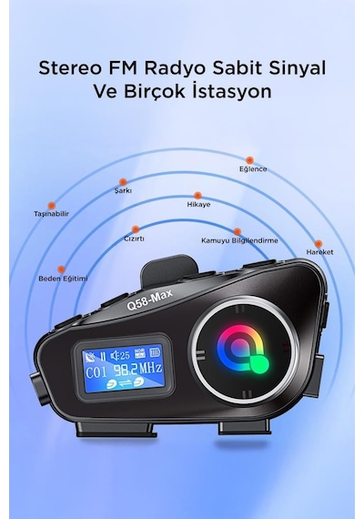 Torima Q58 Helmet Intercom Bluetooth Motorsiklet Kask Kulaklığı İnterkom Torima Q58 Helmet Intercom Bluetooth Motorsiklet Kask Kulaklığı İnterkom