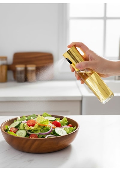 Yağ Püskürtücü Sprey Ve 50 Li Airfryer Kağıdı Seti Yapışmaz Pişirme Kağıdı + Sprey Yağ Şişesi