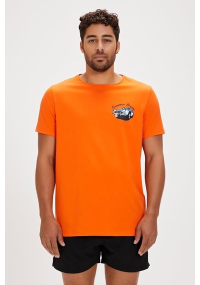Bad Bear Dustın T-shırt Orange Erkek Tişört Turuncu S-xxl 001