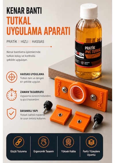 Kenar Bandı Tutkal Uygulama Aparatı Turuncu