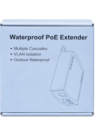Nvd-3201 1 In 3 Gigabit Out Poe Repeater Extender Waterproof Outdoor