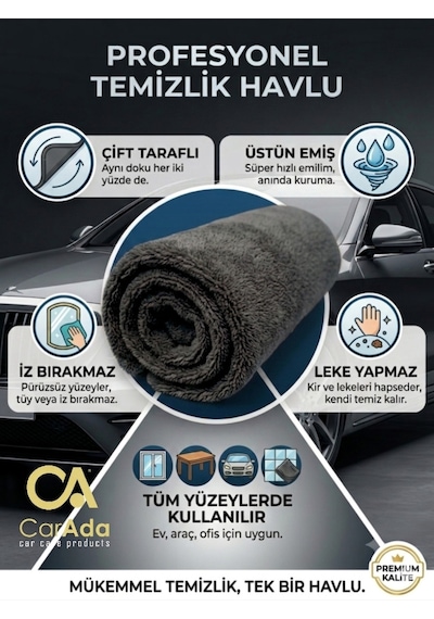 Oto Kurulama Ve Temizlik Havlusu Twisted Pile 1200 Gsm / 50cmx70cm