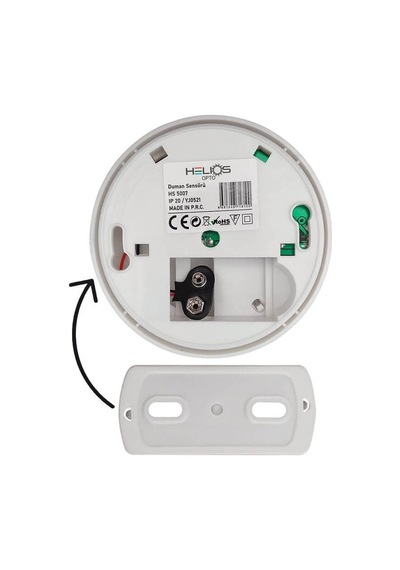 HELIOS HS-5007 PİLLİ DUMAN DEDEKTÖRÜ 9V PİL HEDİYELİDİR