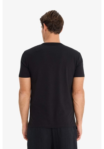 DeFacto Slim Fit Dar Kesim Bisiklet Yaka Kısa Kollu Üst L4885AZ25SPBK27